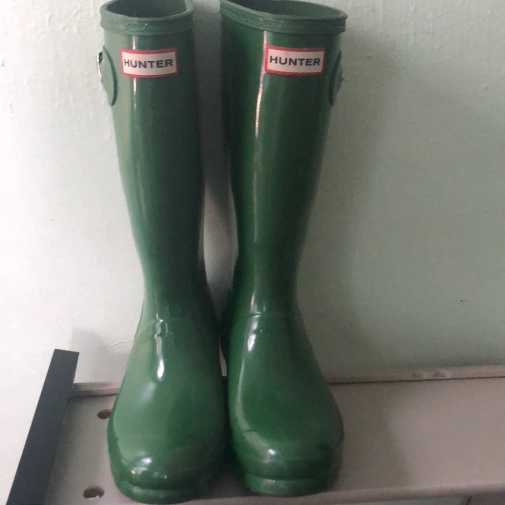 Green Hunter Boots .